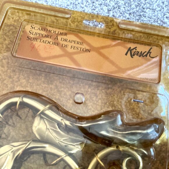 2 KIRSCH Drapery Curtain Scarf Holders, Silver Vine, Gorgeous, NEW - Picture 3 of 5